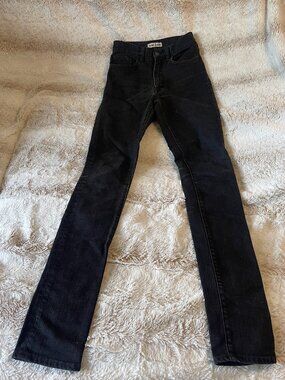 Acne Studios Needle "Wet Cash" skinny jeans in needle black size 27